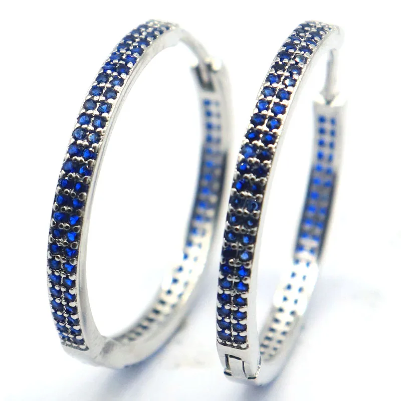 

Buy 3 Get 1 Free 28x3mm Highly Recommend Tanzanite Woman's Engagement Silver Earrings