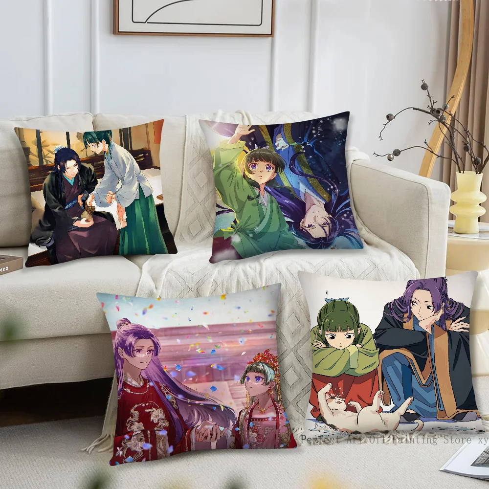 

The Apothecary Diaries Animation Pillow Case Square Pillow Bedroom Sofa Leisure Comfort CushionLiving Room Home Decoration 40X40