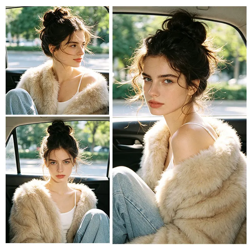 5inch Messy Bun Hairpiece, Synthetic Fiber Hair Ring-Style Hairpiece, Natural Fluffy Bun for Women, Increases Hair Volume and Changes Hairstyle, Suitable for Daily Use, Dating, Parties, Photo Shoots, Gifts, Etc.