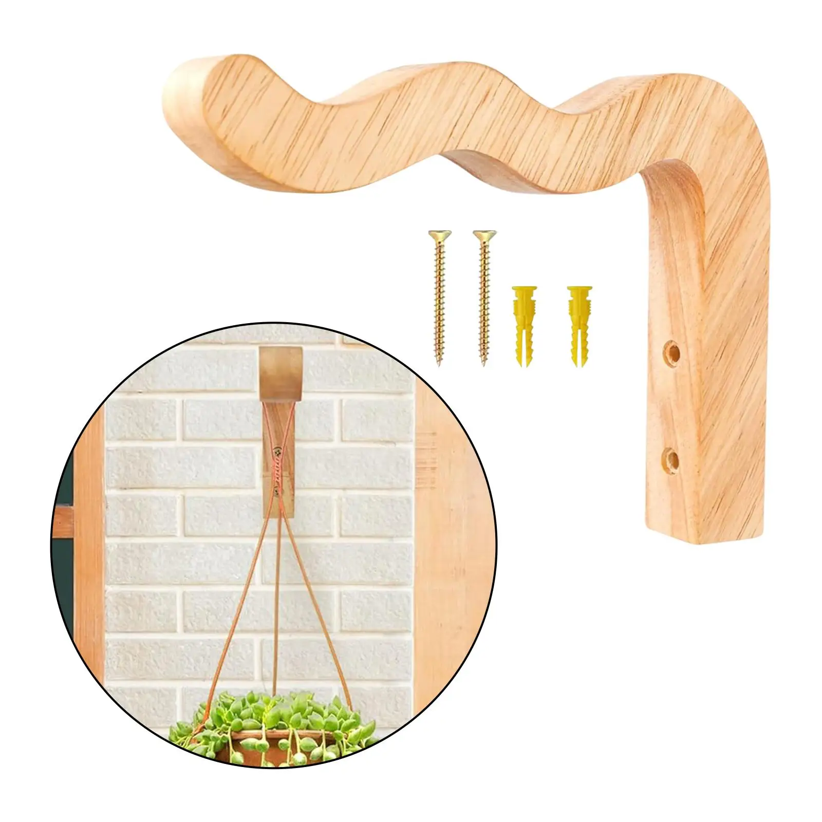 

Wood Plant Hanger Decorative Home Decor Simple Flower Basket Holder for House Indoor Plants Wind Chimes Indoor Outdoor Lanterns