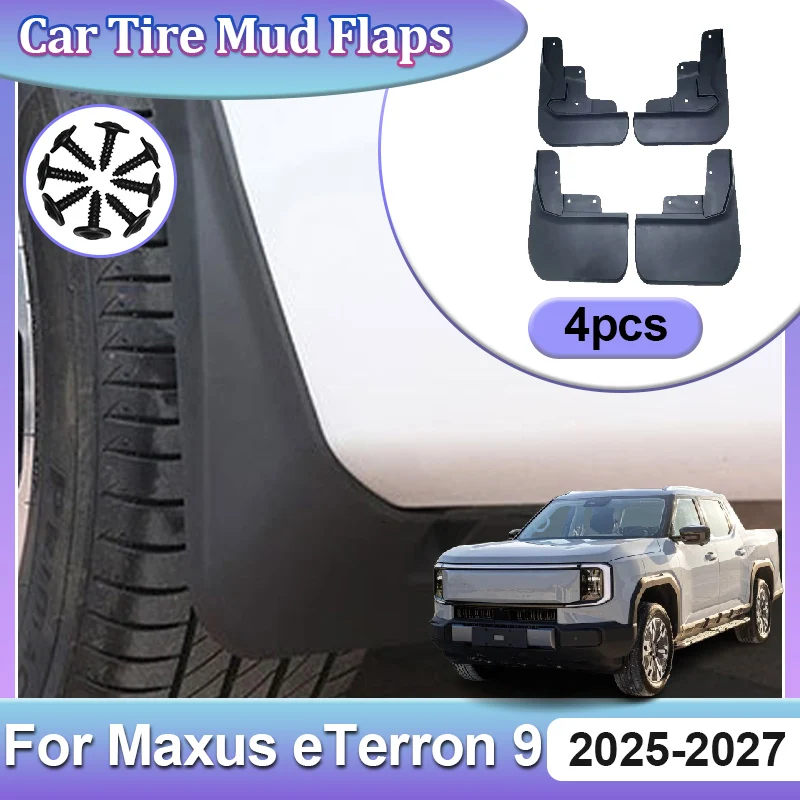 For LDV Maxus eTerron 9 MGU9 2025 2026 2027 Car Mudflaps Splash Mud Flaps Front Rear Wheel Fender Flare Car Accessories Auto Mud