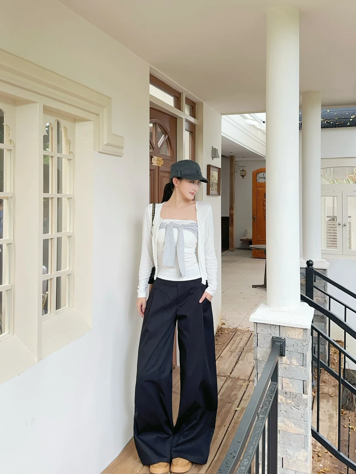 

Casual Striped Tie-Dye Crop Top And Open Cardigan Set Sweet Spicy Girl Pure Desire Beloved Golden Girl plus Size Inner Wear