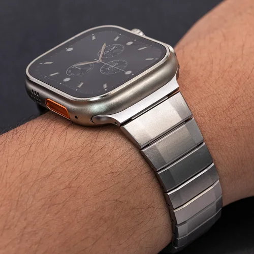 Imagen 2 del producto Correa de acero inoxidable para Apple Watch Ultra 2, 49mm, 46mm, 45mm, 44mm, 42mm, 41mm, 40mm y 38mm, correas de ajuste rápido para Iwatch 10 9 7 8 Se 6 5