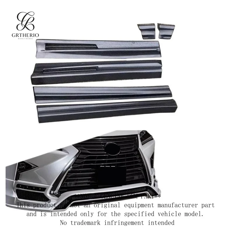 Suitable for Lexus RX300/RX450 between 2015-2017, carbon fiber skirts and side step panels