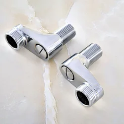 2Pcs Chrome Claw Foot Bathtub Shower Faucet Adjustable Adapter Swing Arms Wall Mount Replacement Part Bathroom Supplies Nba183