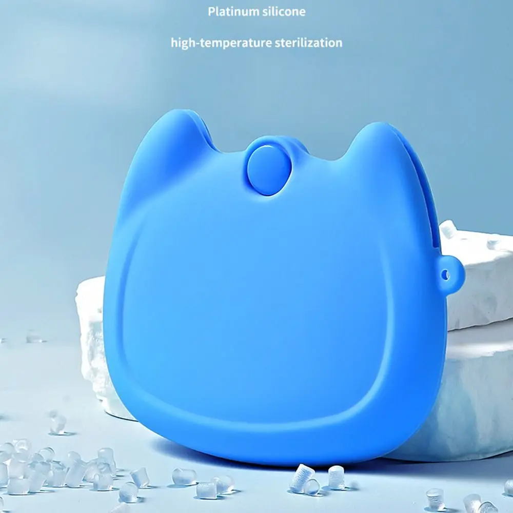 

Силиконовый фиксатор с мультяшным котом, сливные отверстия, мягкая коробка для хранения зубных протезов, мини-защитный чехол ярких цветов накладных зубов