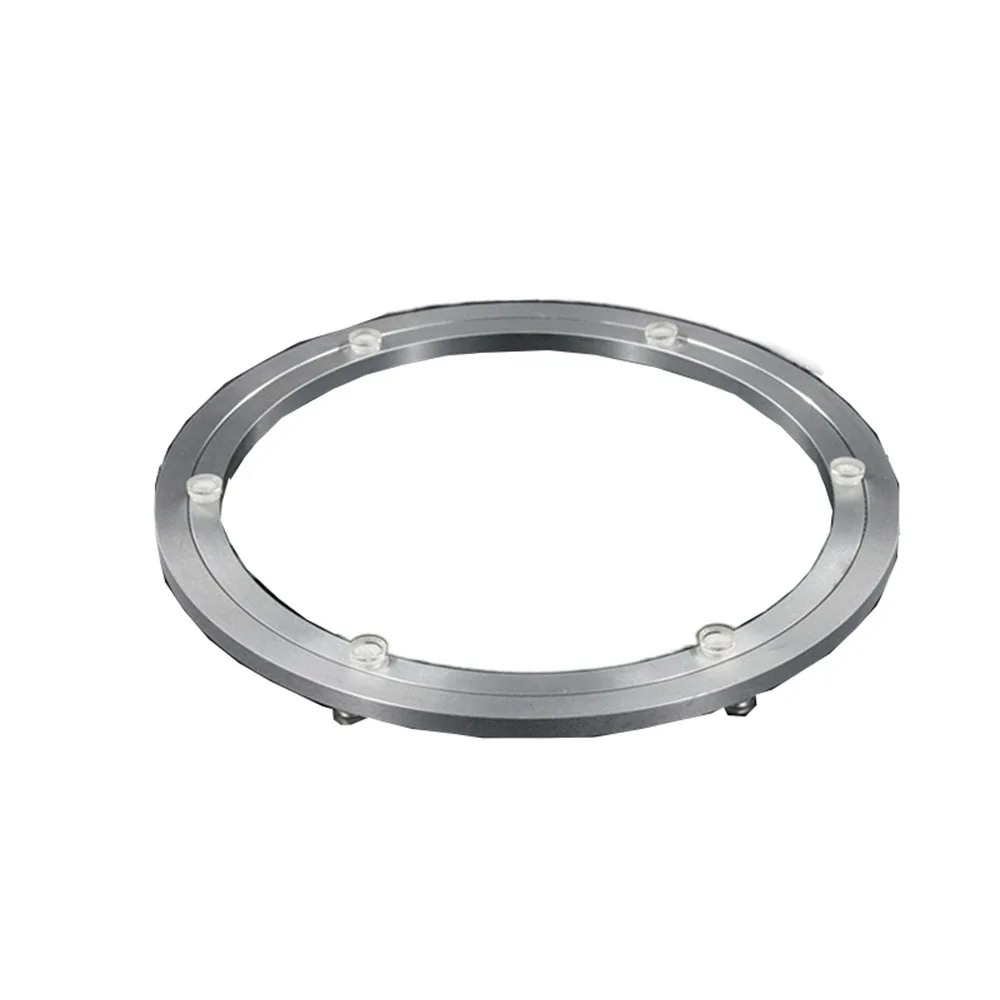Smooth Aluminum Table Turntable Quiet Rust Resistant Rotating Bearing Base Effortless Access Convenient DIY Rotating Platform