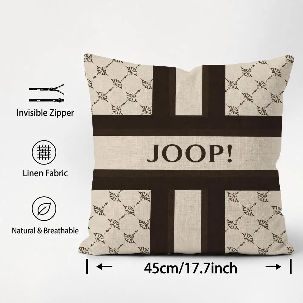 Brand JOOP! Cushion Cover Cushion Covers Natural Linen Breathable Sofa Bedroom Decor Pillowcase
