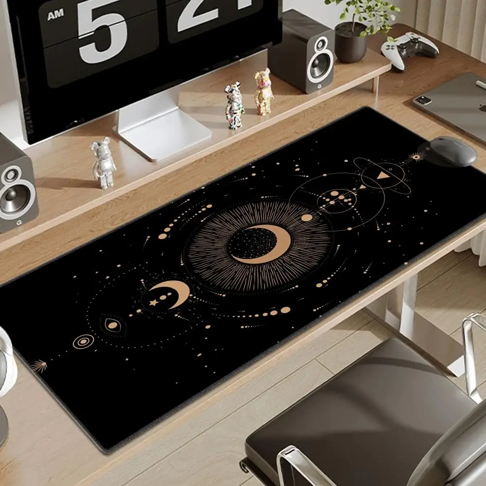 

Night view Moon Star Mouse Pad Girly Accessories Playmats Cute Carpets Lapto Gamer Purple Pink Magic Large Keyboard MouseMat