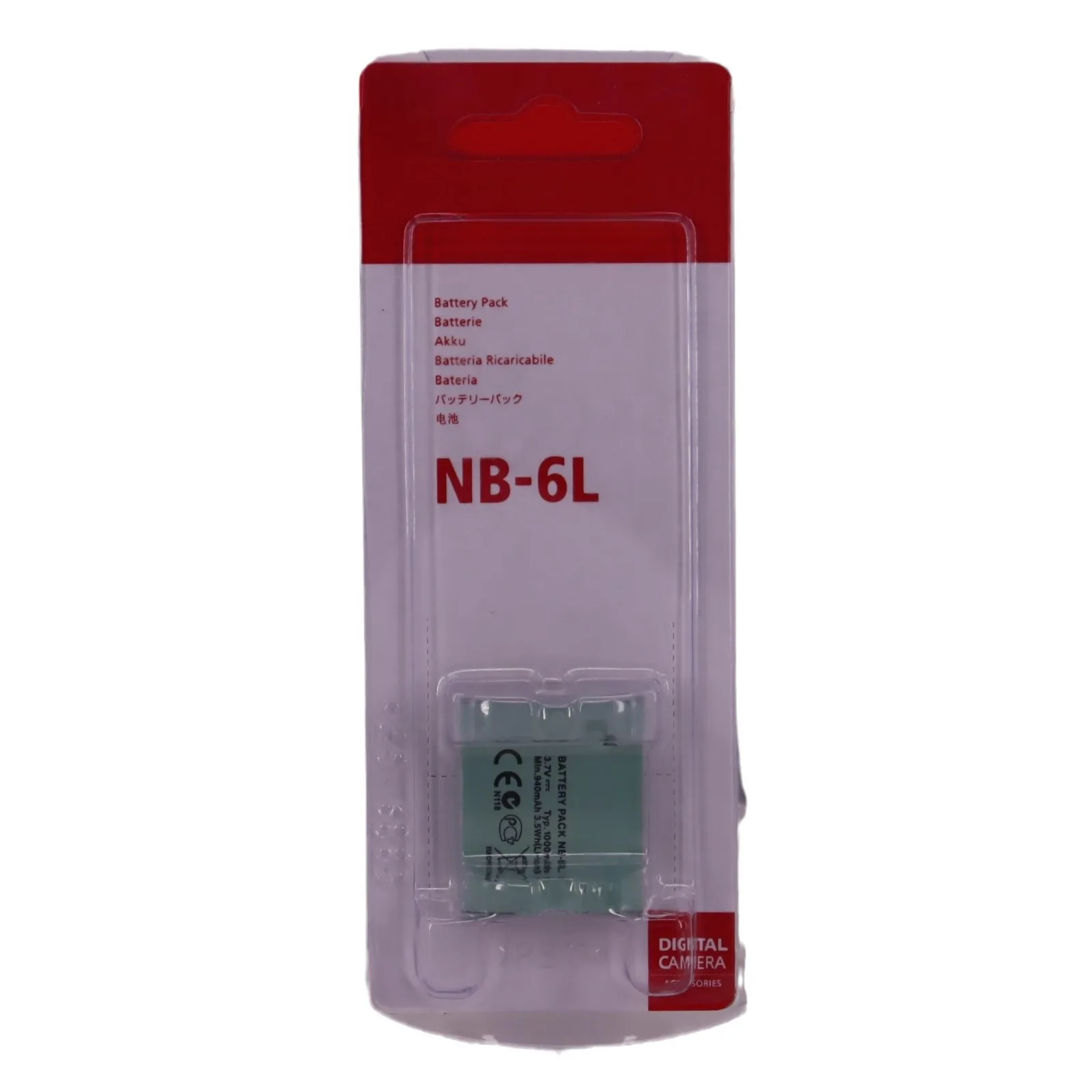 Bateria NB-6L 1000mAh de alta capacidade decodificação completa para Canon IXUS 95 IS 100 110 115 HS SX240 HS SX260 SX280 HS