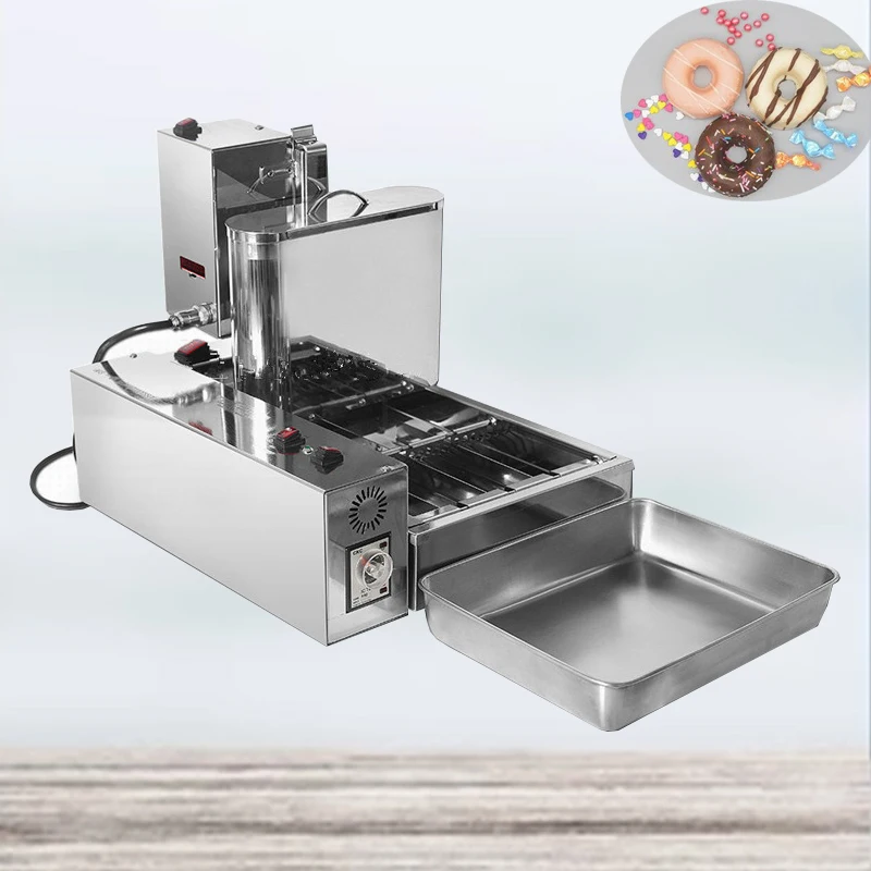 

LXT Automatic Mini Donut Machine Electric Frying Mini Doughnut Production Machine 6L Donut Maker