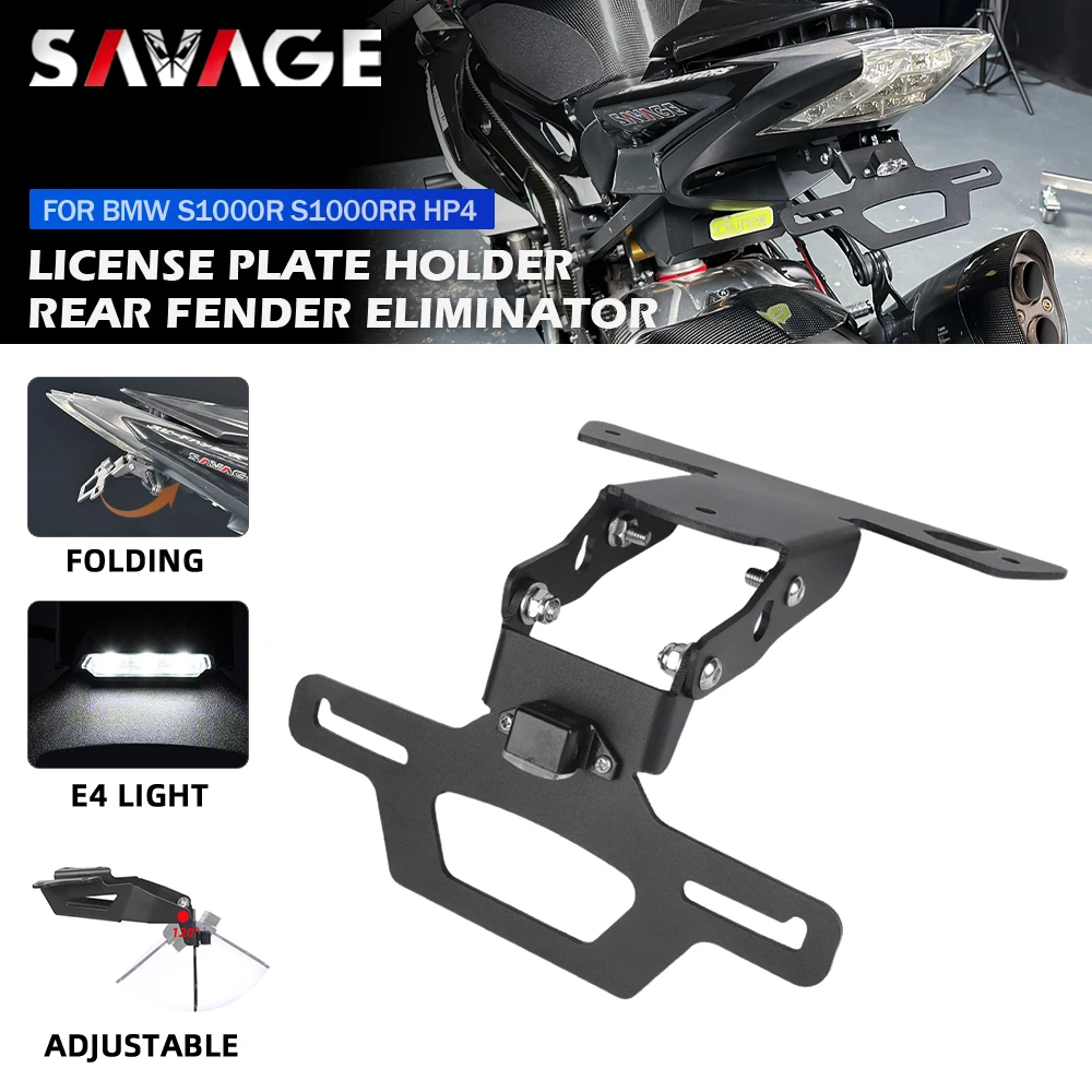 

Folding License Plate Holder For BMW S1000R S1000RR HP4 S 1000 RR S1000 R Motorcycle Tail Tidy Bracket Rear Fender Eliminator