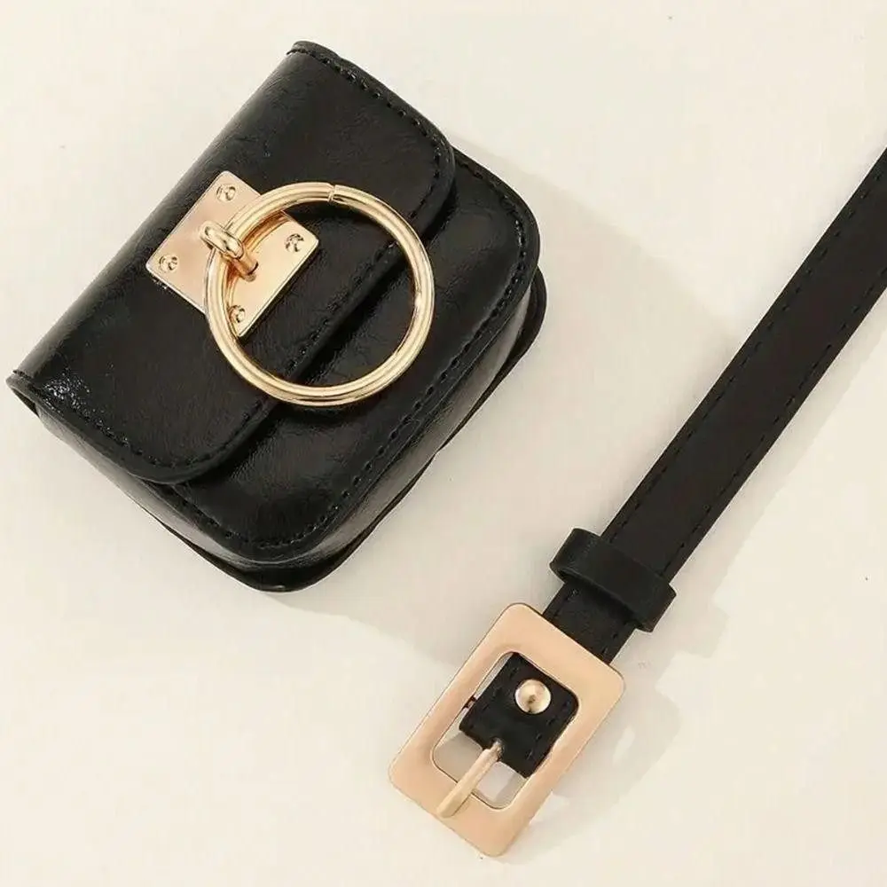 

Модный ремень из сплава с поясной сумкой, джинсовый декор, ремень с пряжкой, пояс из искусственной кожи, винтажная регулируемая поясная сумка, уличная одежда