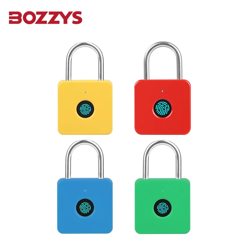 Semiconductor Fingerprint Padlock 10 Users 0.5s Unlock PC ABS Plastic Body 500N Anti Cut USB Rechargeable
