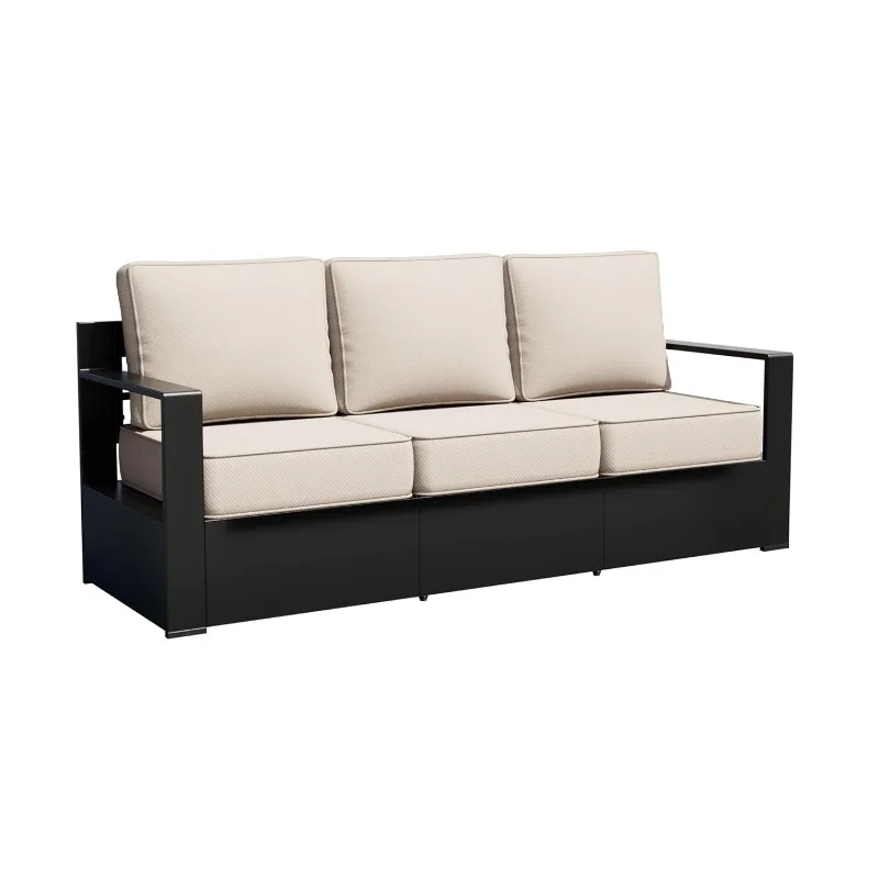 

Outdoor Patio Furniture Aluminum Patio Sofa, All-Weather Metal Outdoor Couch with 6 Inch Thick Cushions for Garden,, Customized