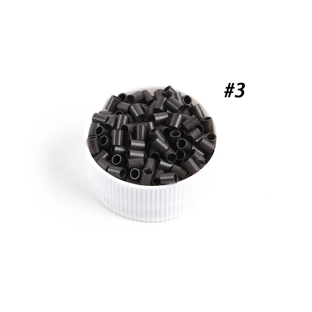 Micro Locks Ring Euro Easily Locks 1000pcs Copper Micro Ring mini locks links 3.0x2.4x5.0mm Straight Micro Beads for I TIP hair view 2