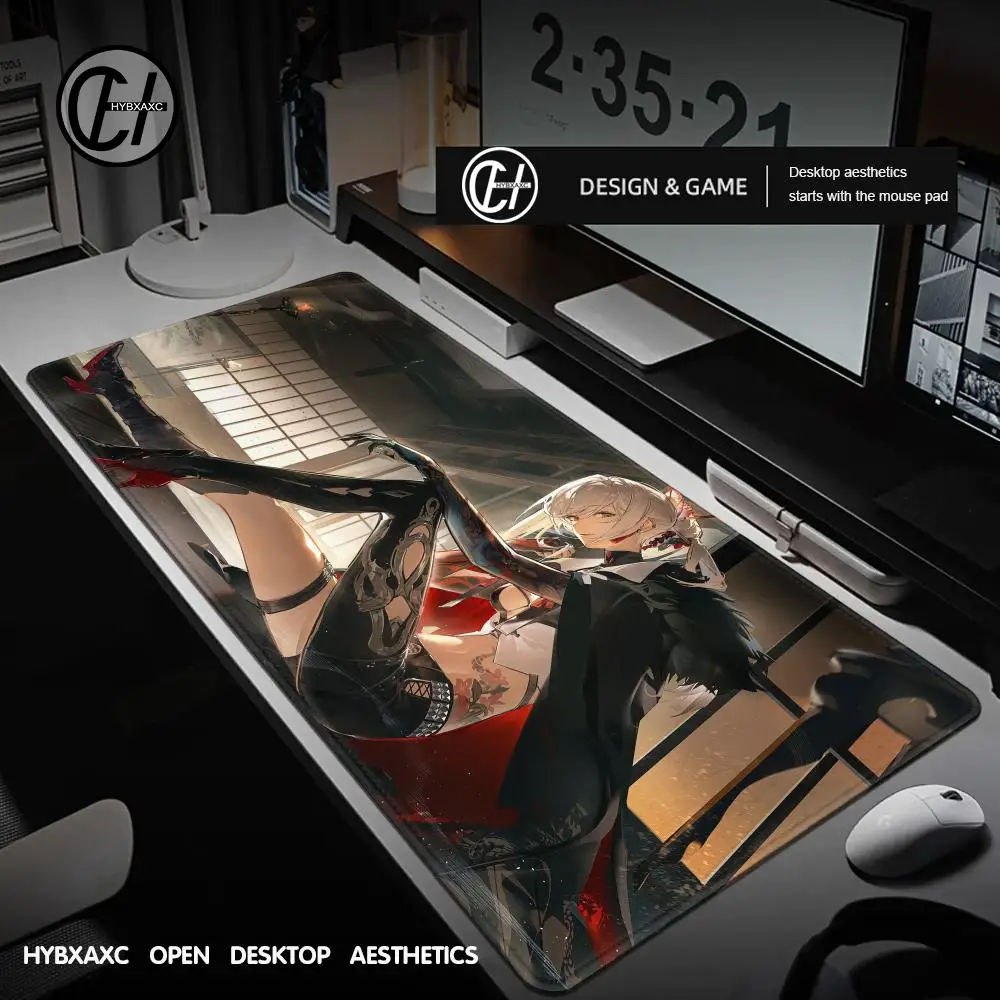 

New HD Printing GRAY RAVEN PUNISHING Large Mouse Pad Beautiful Girl Mousepad Anime Cartoon PC Game Office Desktop Protective Pad