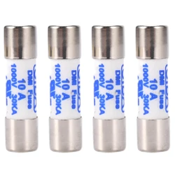 4X Multimeter 10 X 38Mm 1000V 10A Cylinder Ceramic Fuse White
