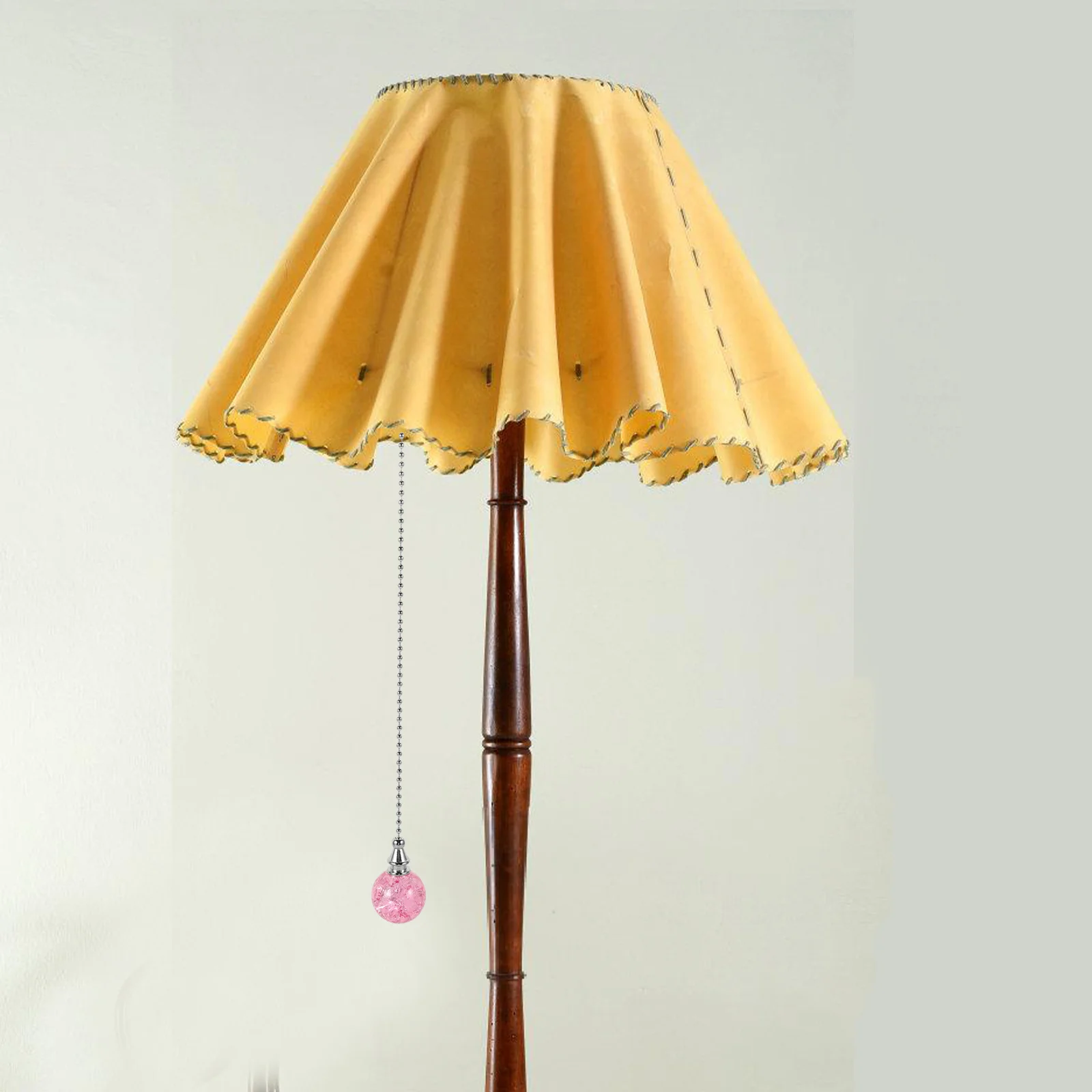 

2Pcs Pull Chain Pendant Extension Cracked Crystal Ball Pendant Lighting Beaded Chain for Ceiling Fan Lamp Accessories