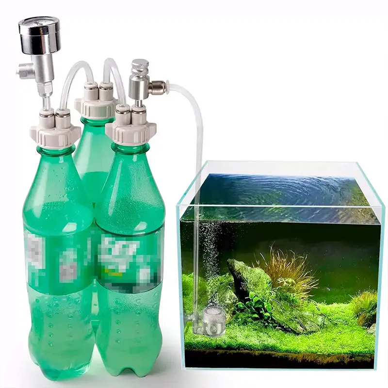 Aquarium CO2 System Generator Bottle Cap fishbowl plants  DIY Air Diffuser Generator Tool Carbon Dioxide Reactor Instrument