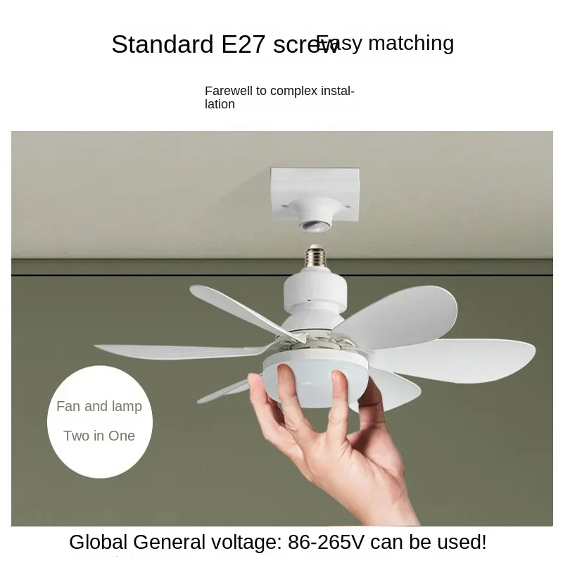 

round Fan Lamp Minimalist New Bedroom Dining Room Energy-Saving Lamp E27 Screw Modern Minimalist LED Ceiling Ceiling Fan Lights