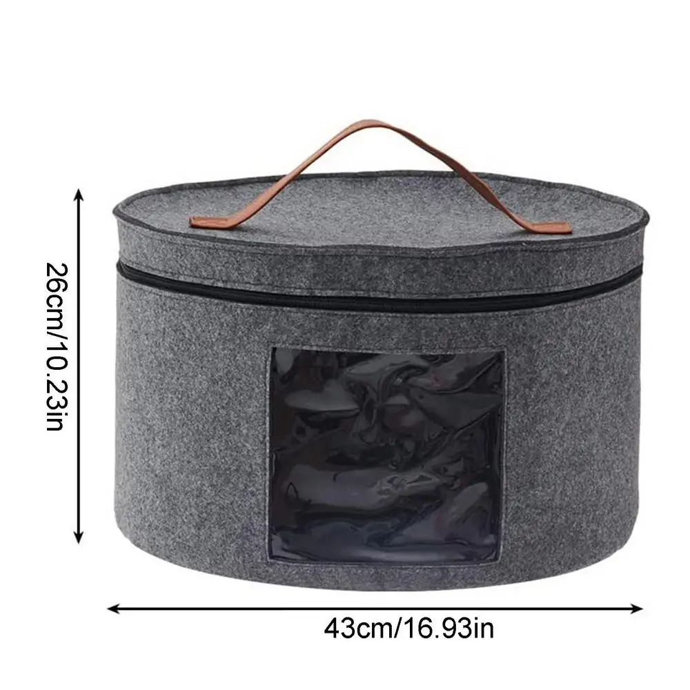 Large Capacity Storage Box with Zippered Lid Multi Function Hat Storage Bucket Clothes Travel Case Storage Bins