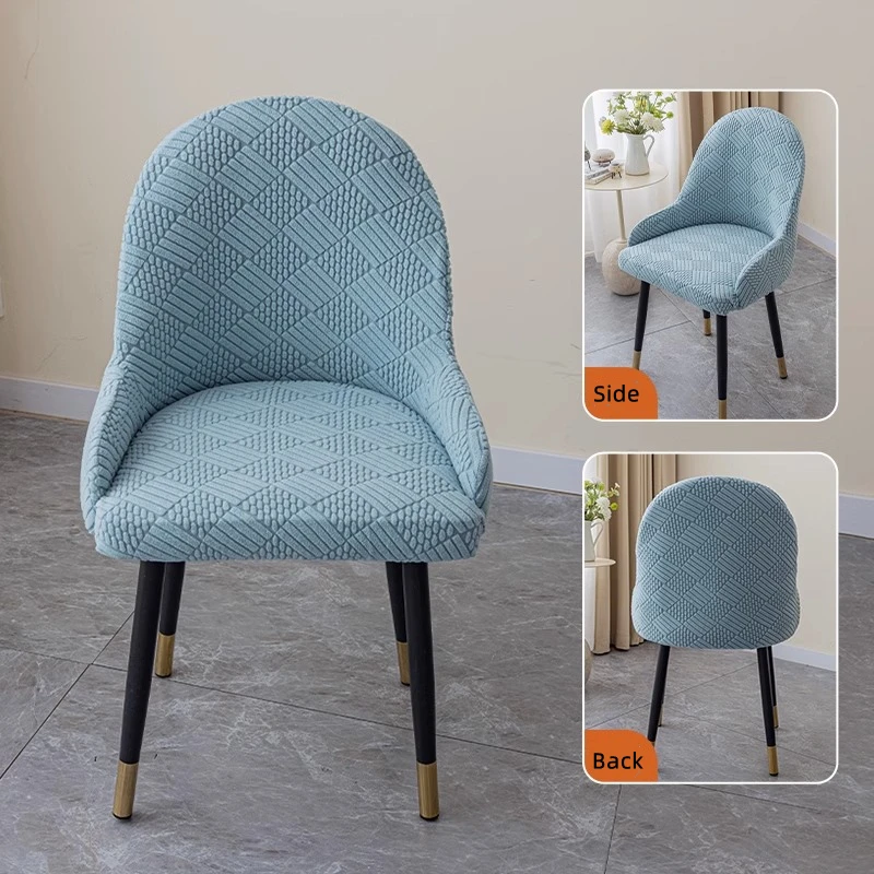 Polar Fleece Halve Cirkel Fauteuil Hoezen Stretch Eetkamerstoel Cover Kantoorstoel Hoezen Keuken Bruiloft Banket Hoezen