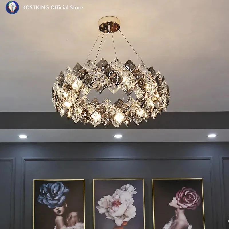 

Crystal Chandelier Lighting Modern Luxury For Living Room Bedroom Dinning Table Lamp 110v-240v Fixture