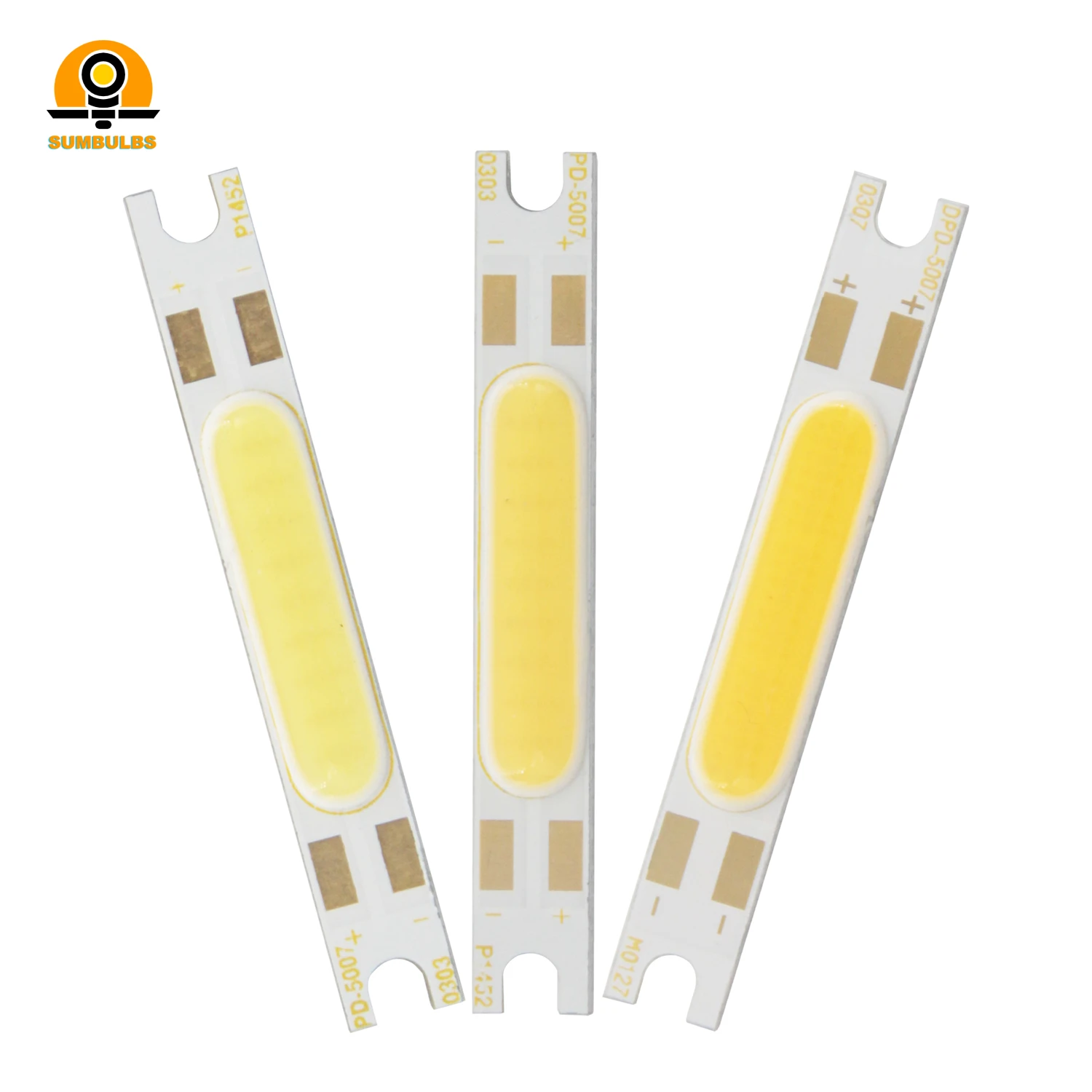 50x7mm 3W DC 9V 300mA wejście Led Cob listwa pasek źródło światła emitujące diodę ciepłą naturalną zimną białą do oświetlenia lamp DIY ściana