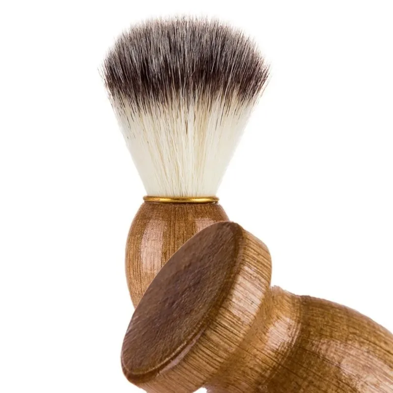 Natural Badger Hair Men's Shaving Brush Barber Salon Men Facial Beard Cleaning Appliance Shave Tool Razor Brush with Wood Handle