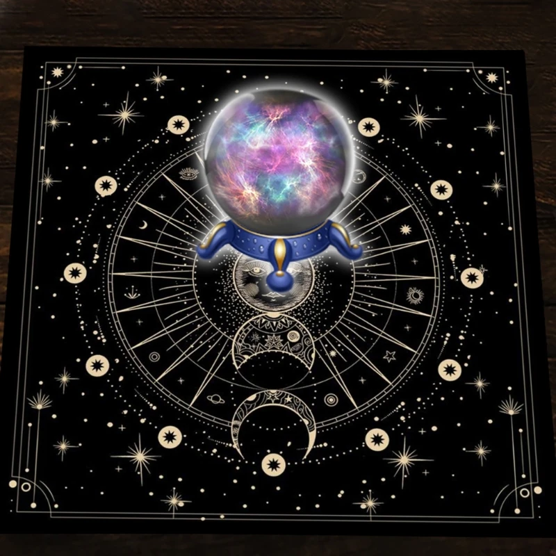 Geometric Divinations Table Cloth Board Game Oracles Card Pad Support Mat