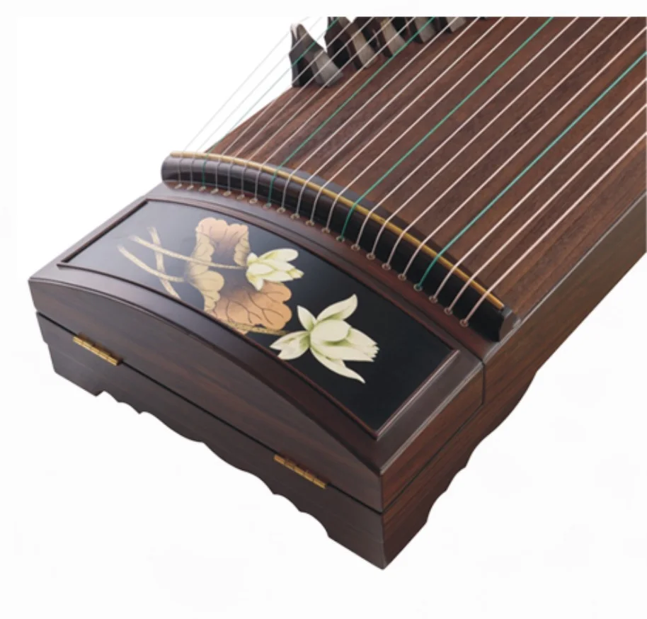 Guzheng 21 strings 163cm professional playing lotus painted pattern