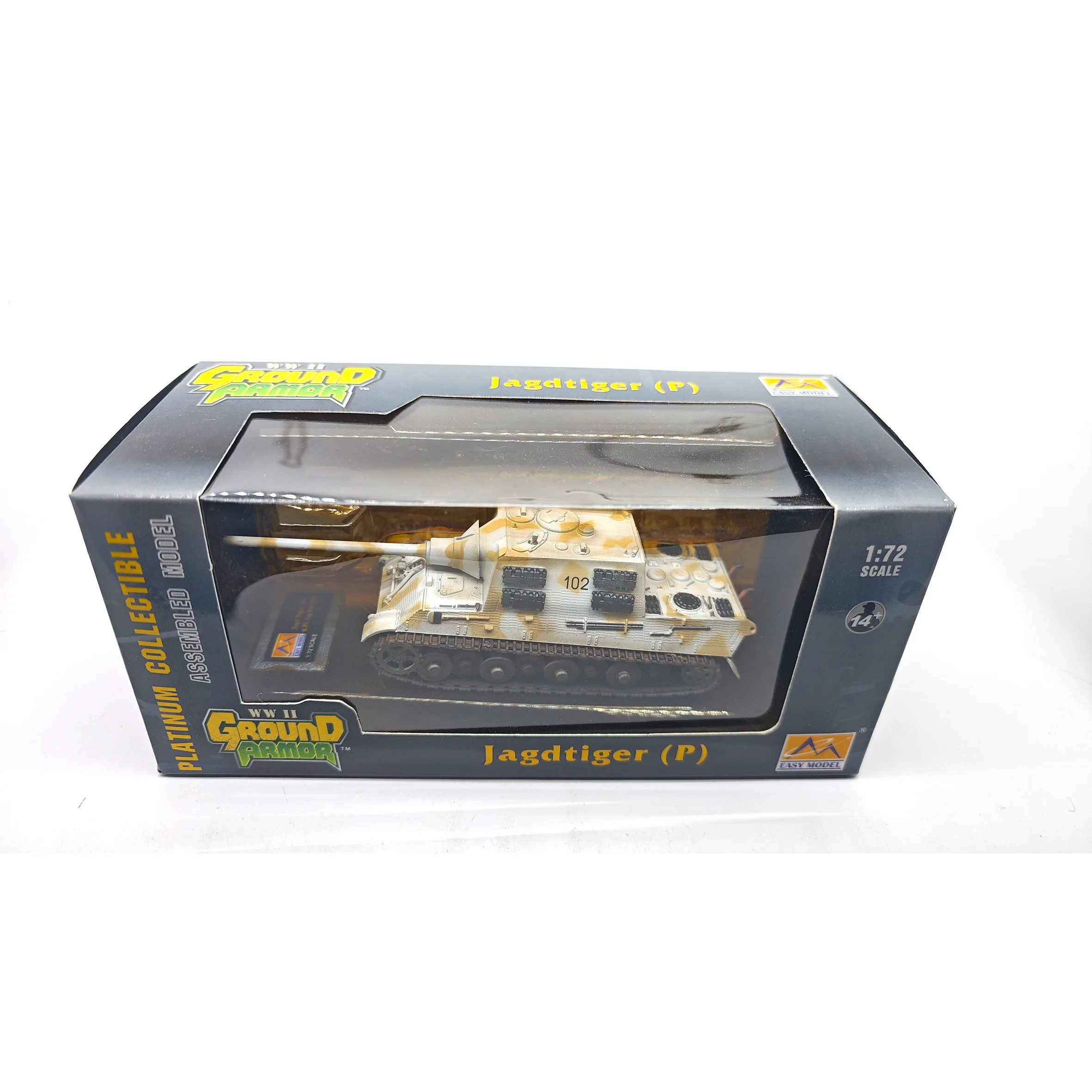 Stock 36115 1:72  German Jagdtiger Tank Model 102 # Snow Coating Static Finished Product Model (Out of Print)