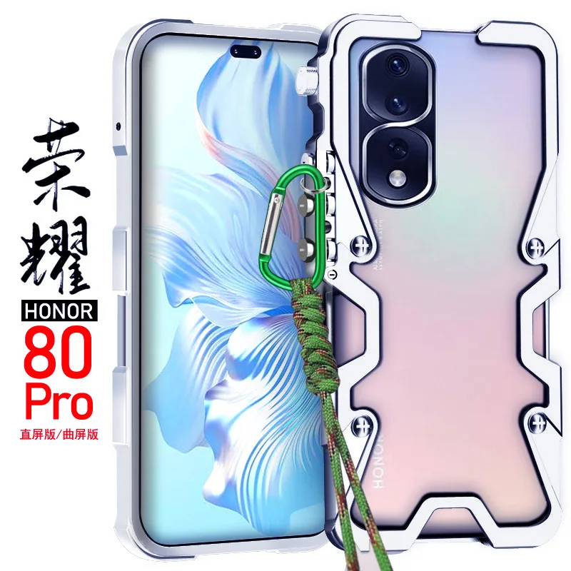 

FOR HONOR 80GT mobile phone case HONOR 80pro metal protective case personality all-inclusive mechanical model