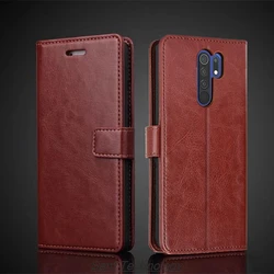 Card Holder Cover Case for Xiaomi Redmi 9 Redmi9 Pu Leather Flip Cover Retro Wallet Phone Case Redmi 9 Business Fundas Coque