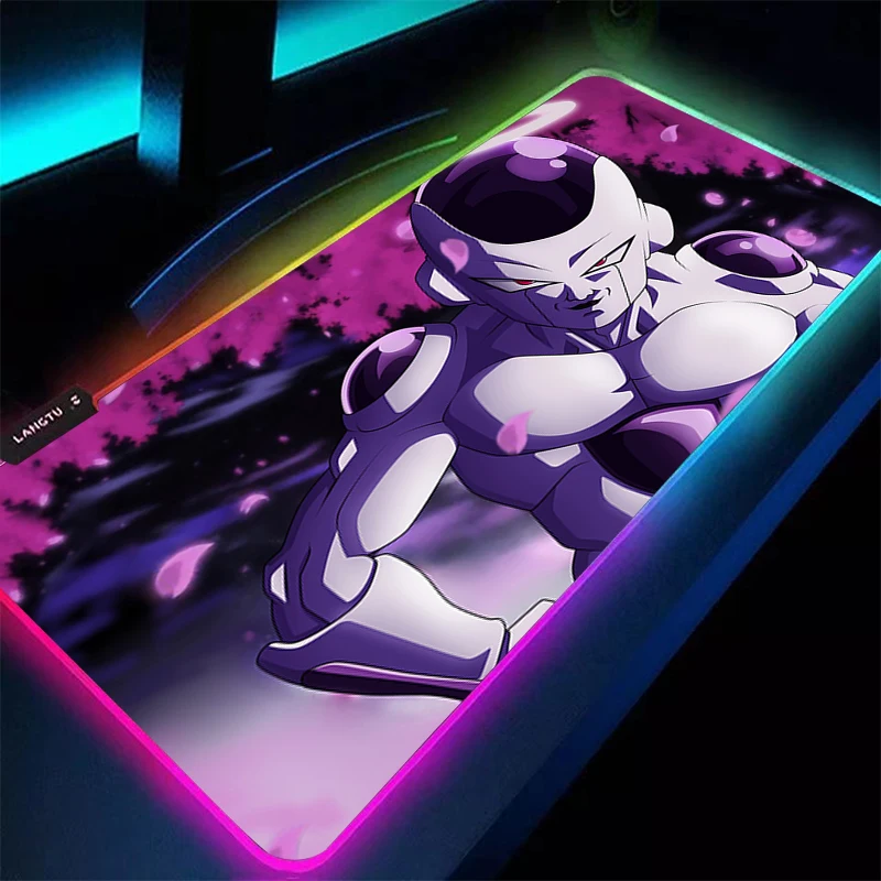 

Коврик для мыши RGB DBZ Dragon Ball Frieza профессиональный Большой килимок для киберспорта Speed Lock Edge PC Резиновый настольный светодиодный коврик для мыши Коврик для клавиатуры