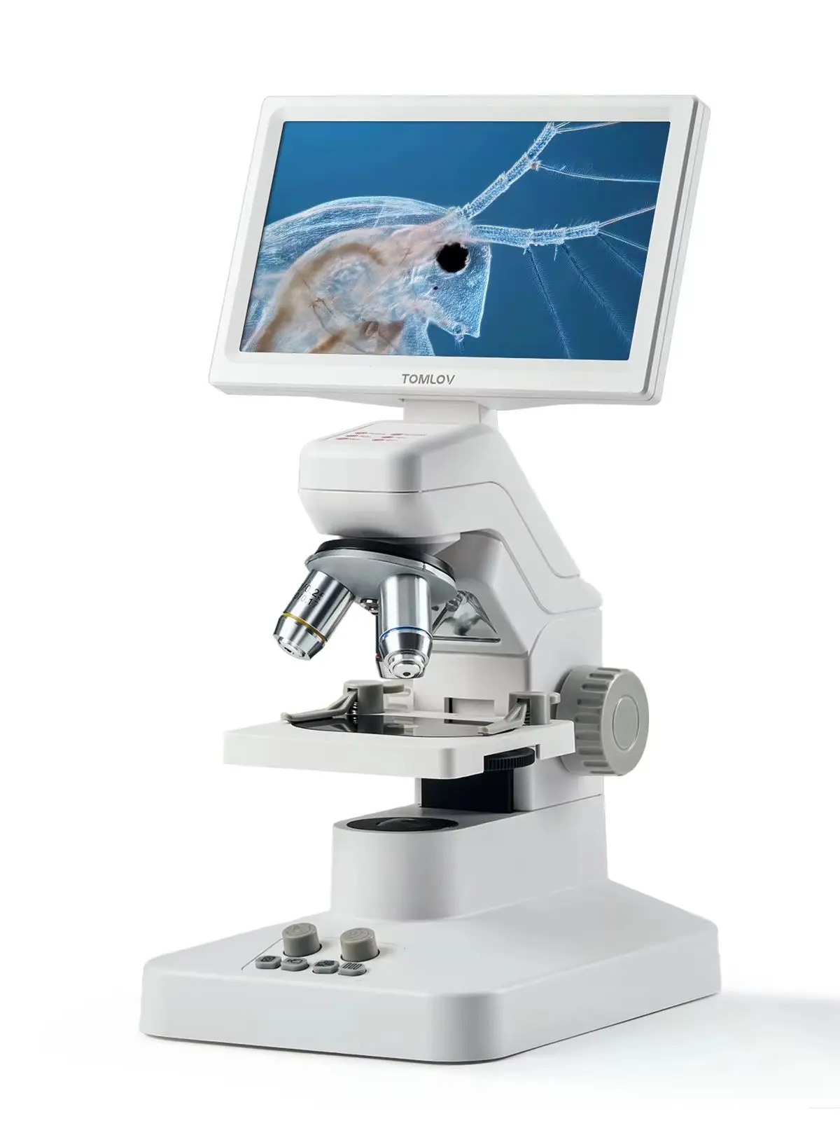 Biologisches Digitalmikroskop 1200X TOMLOV 301 Pro 7" HDMI Mikroskop mit optischem Objektiv für Kinder, Erwachsene, Studenten, Labor, Wissenschaft, Schule, Bildung