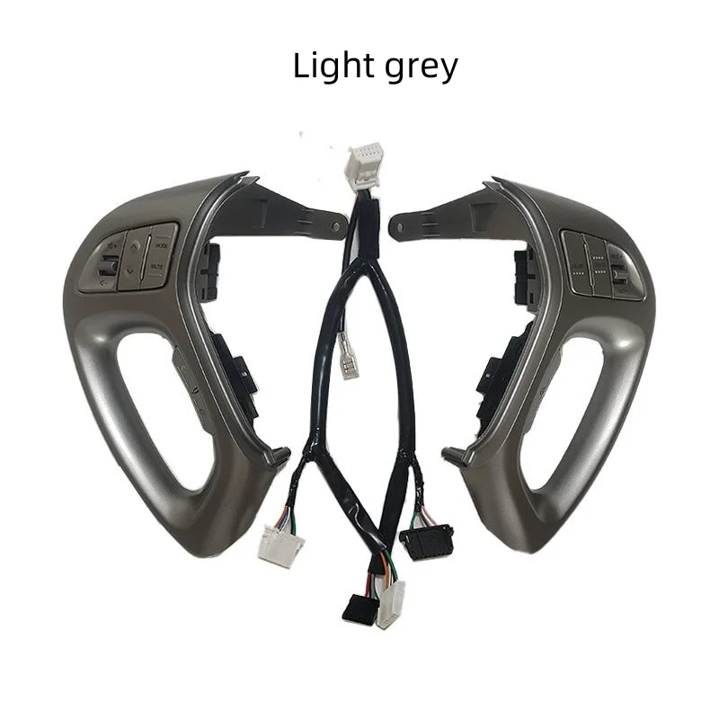 

For Hyundai Tucson ix35 Car Steering Wheel Cruise Bluetooth Control Buttons With Cables Light Grey Car Buttons