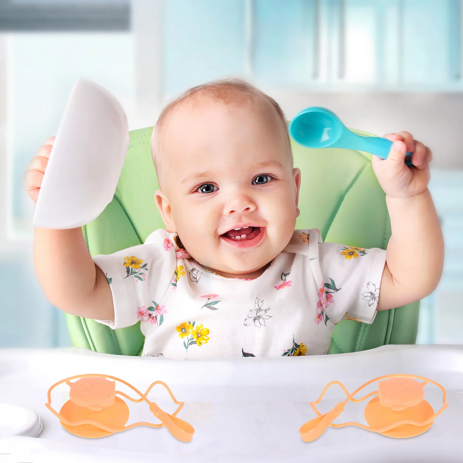 

2Pcs Silicone Pacifier Strap Anti-Lost Chain Stroller Safety Holder Crib Infant Pacifier Clip Car Seat Accessory