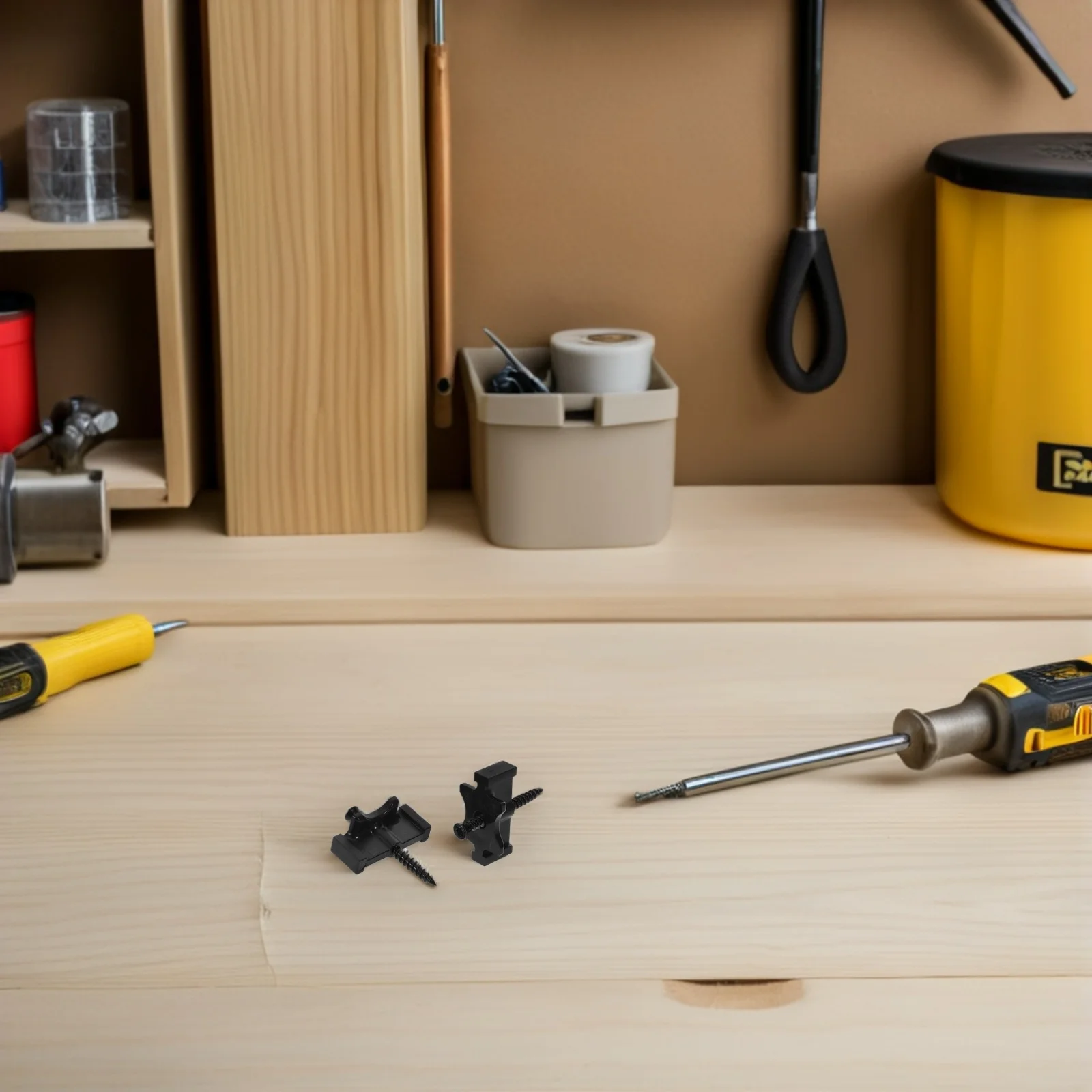 1セット複合デッキファスナー隠しプラスチッククリップスターター固定金具システム（デッキボード用ステンレス鋼ネジ付き）