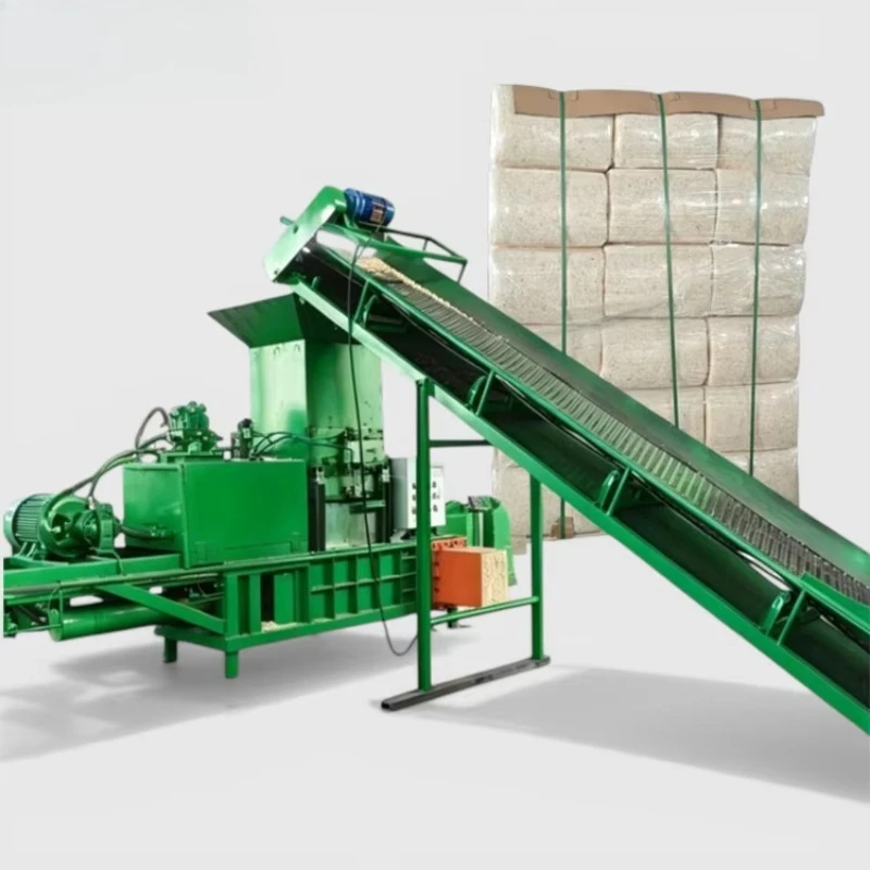 Horizontal Hydraulic Baler Machine Fully Automatic For Large Scale Mixed Paper Plastic Municipal Waste Compression Plant