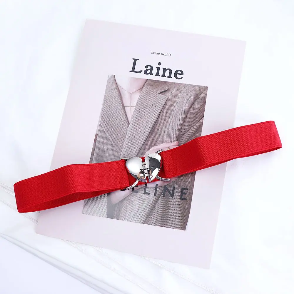 معطف سترة الزخرفية الحب القلب مشبك معدني جودة عالية للمرأة الخصر اكسسوارات حزام أحزمة مطاطية أحزمة رقيقة