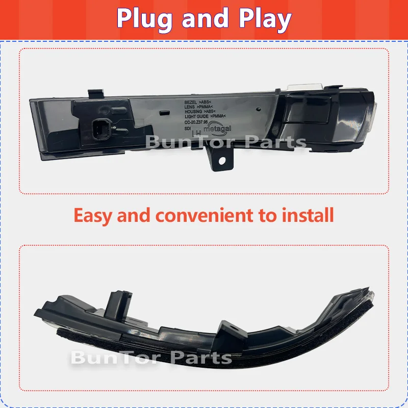 Side Rearview Mirror Turn Signal Light For HB20 2nd Generation 2019 2020 2021-2025#87614/24-R1000/Wing Mirror Blinker Indicator