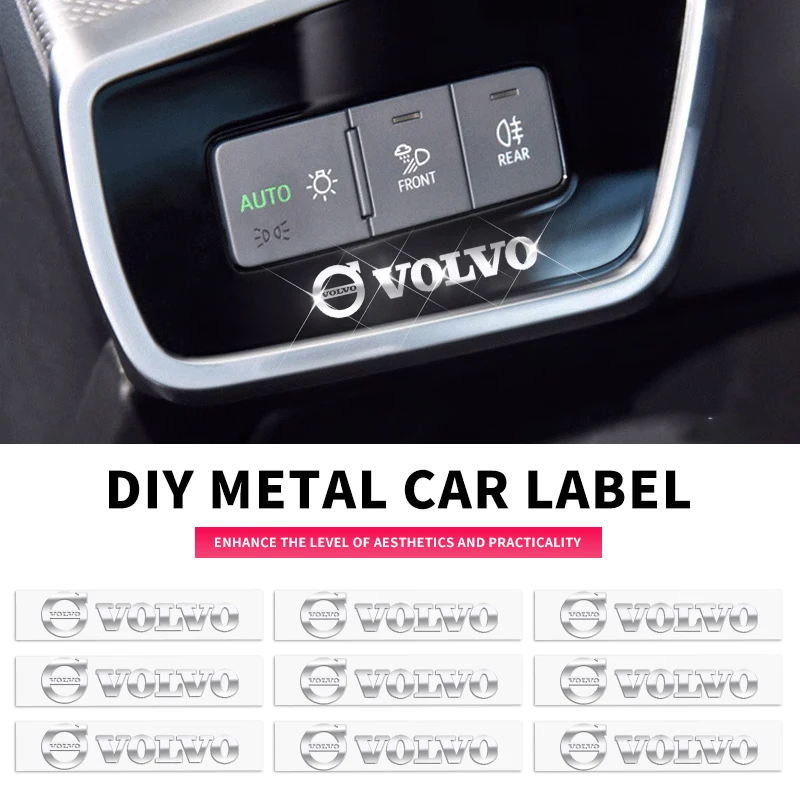 

3D Metal Car Interior Dekoration Stickers Badges Auto Styling For Volvo T6 V90 V60 V40 XC90 S60 C30 XC60 V50 V70 S90 XC40 S80