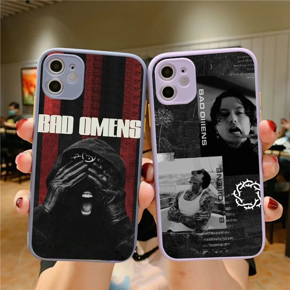 

Bad Omens Music Band Phone Case For IPhone 14 X XR XS 7 8 Plus 11 12 13 Pro MAX 13mini Matte Shockproof Case