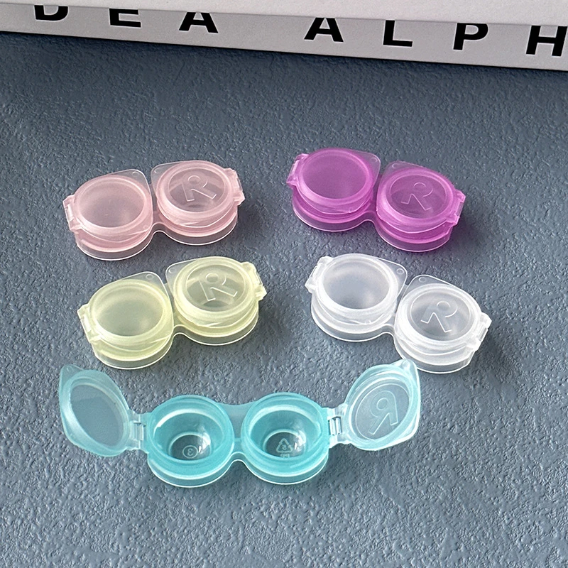 Contact Lens Case Portable Transparent Mini Simple Integrated Significant Other Contact Lens Box Without Screwing The Lid