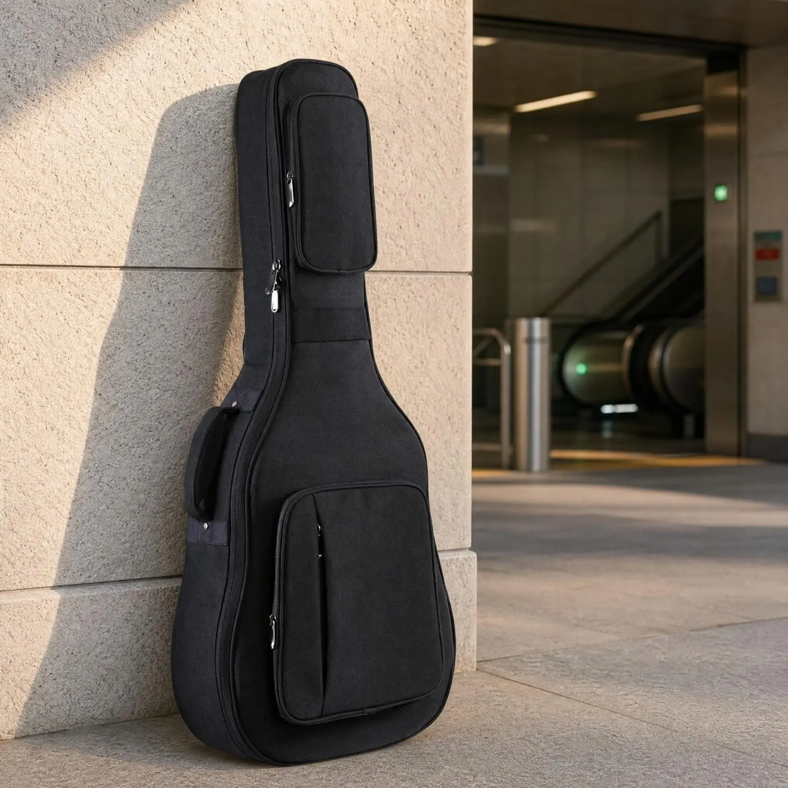 Comfortable Guitar Carrying Bag with Top Handle and Padded Straps for Hands Free Shoulder Transport