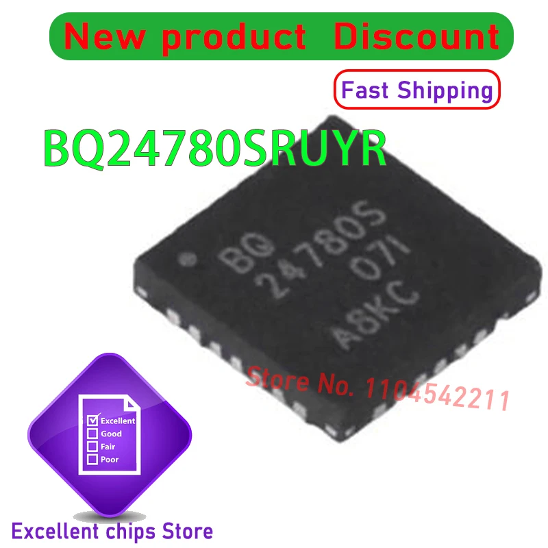 BQ24780S  10pcs/lot 24780s BQ24780SRUYR BQ24780SRUYT QFN28