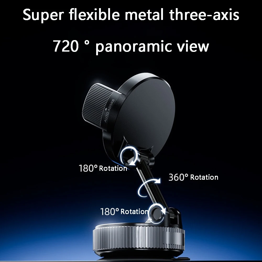 Car Phone Holder 360°/180°Rotatable Phone Holder Foldable Design,Vacuum Suction Cup Perfect for Car Dashboard Suction Cup Bracke 4