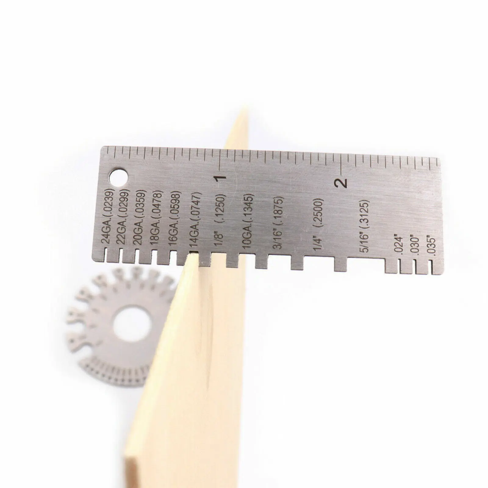 Stainless Steel Double Sided Wire Gauge Thickness Measuring Tool 0-36 US Standard Metal Sheet Welding Gauge